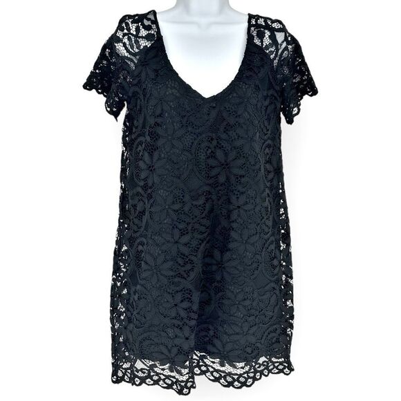 BB DAKOTA NWT LITTLE BLACK DRESS LACE OVERLAY WITH‎ LINING - Picture 2 of 10